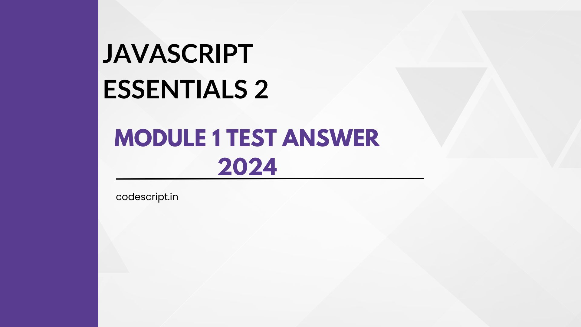 Read more about the article JavaScript Essentials 2 : Module 2 Test Answer 2024